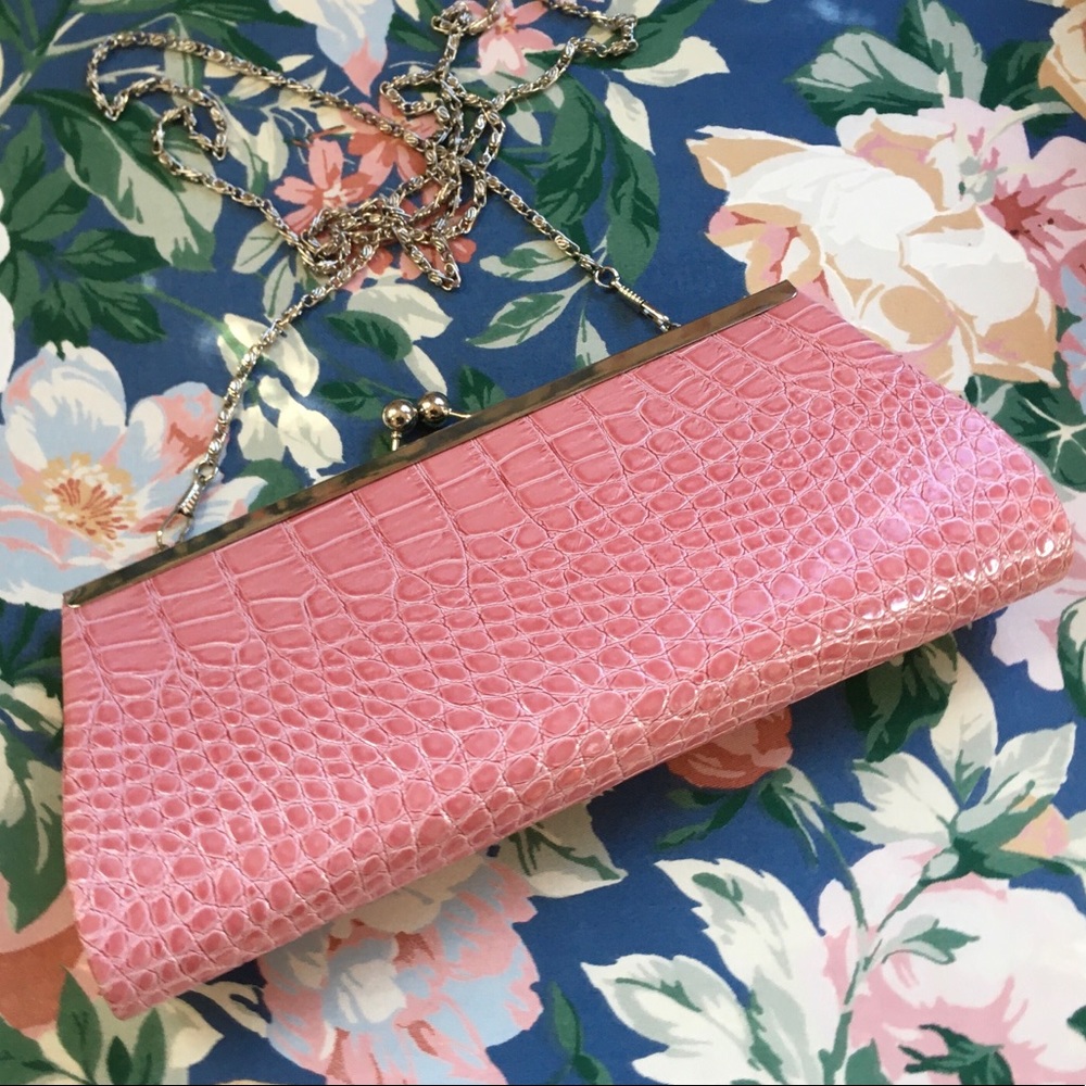 Pink leather bag